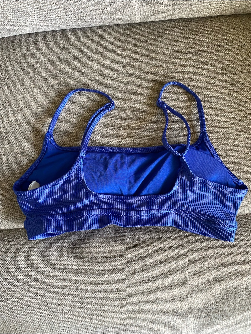 aerie Ribbed Royal Blue Bikini Top - Picture 2 of 3